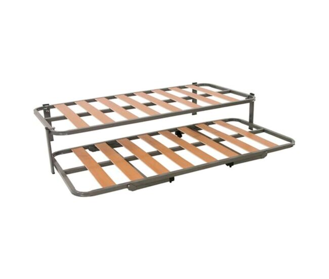 Herraje completo cama nido canguro 90x190 cm + 2 somieres tubo 30x30 mm, balda ancha, patas incluidas