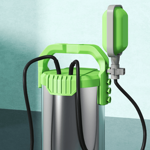 Outsunny Bomba de Águas 1100W Bomba Submersível de Águas Residuais com Capacidade de 18000 lh Interruptor de Flutuador e Conector Universal para Drenagem de Piscinas Tanques Banheiras 16x15x40 cm Prata