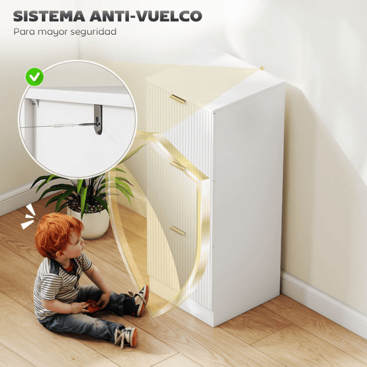 HOMCOM Arquivador de Escritório com 3 Gavetas Bloco de Gavetas para Secretária com Frentes Caneladas Móvel para Arquivo para Tamanho A4 ou Carta para Escritório 40x40x101 cm Branco HOMCOM Arquivador de Escritório com 3 Gavetas Bloco de Gavetas para Secretária com Frentes Caneladas Móvel para Arquivo para Tamanho A4 ou Carta para Escritório 40x40x101 cm Branco