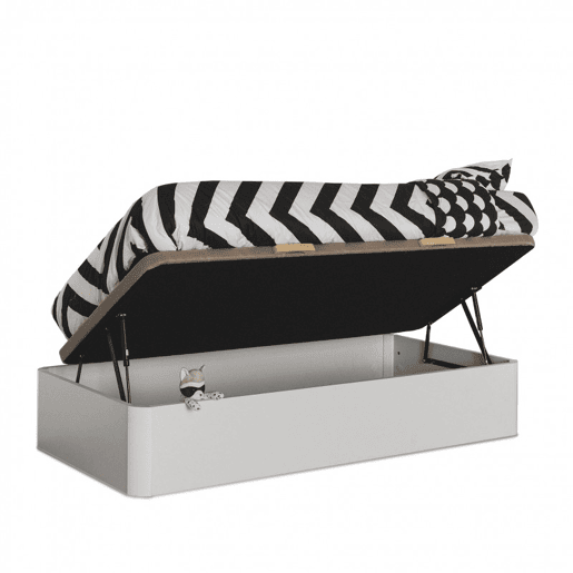 Cama sommier elevável lateral aglomerado branco 105x90cm