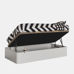 Cama sommier elevável lateral aglomerado branco 190x90cm