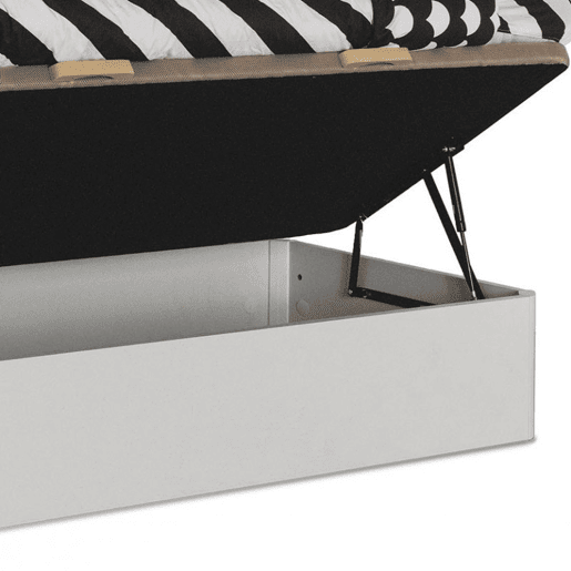 Cama sommier elevável lateral aglomerado branco 190x90cm