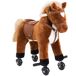Caballito Infantil Felpa, Metal HOMCOM Caballito Infantil Felpa, Metal HOMCOM Marrón