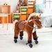 Caballito Infantil Felpa, Metal HOMCOM Caballito Infantil Felpa, Metal HOMCOM Marrón