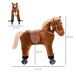Caballito Infantil Felpa, Metal HOMCOM Caballito Infantil Felpa, Metal HOMCOM Marrón