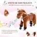 Caballito Infantil Felpa, Metal HOMCOM Caballito Infantil Felpa, Metal HOMCOM Marrón