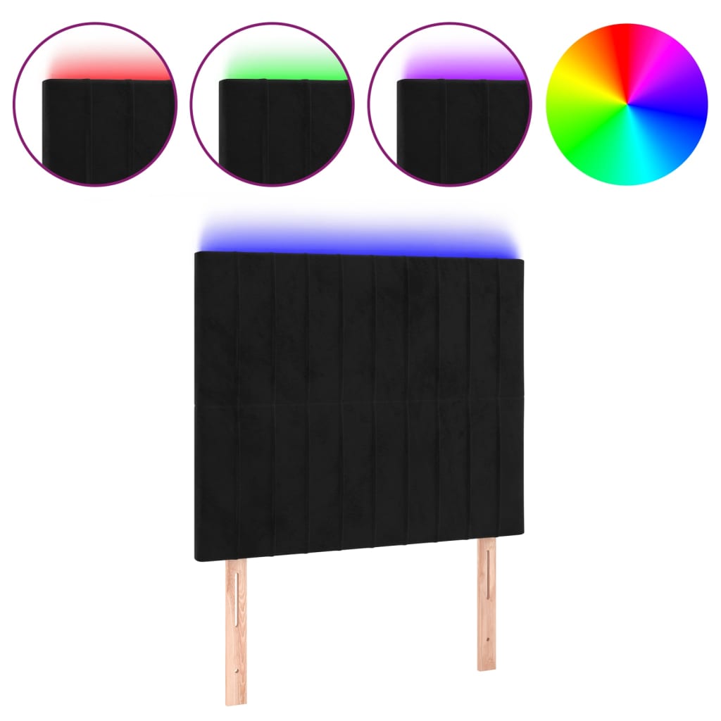 Cabecero Con Led 100 Negro