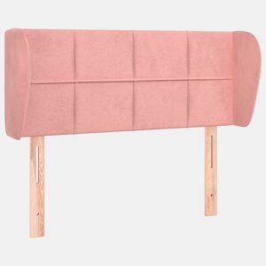 vidaXL Cabeceira de cama c abas veludo 93x23x7888 cm rosa