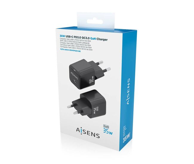 Cargador de pared aisens asch-35w1p023-bk negro 35 w (1 unidad)