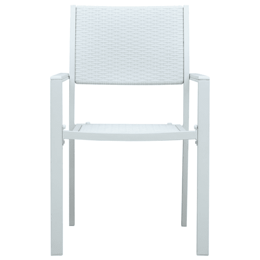 vidaXL Cadeiras jardim 4 pcs plástico branco aspeto vime vidaXL Cadeiras jardim 4 pcs plástico branco aspeto vime