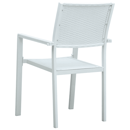 vidaXL Cadeiras jardim 4 pcs plástico branco aspeto vime vidaXL Cadeiras jardim 4 pcs plástico branco aspeto vime