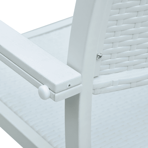 vidaXL Cadeiras jardim 4 pcs plástico branco aspeto vime vidaXL Cadeiras jardim 4 pcs plástico branco aspeto vime