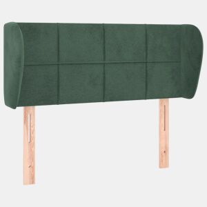vidaXL Cabeceira de cama c abas veludo 93x23x7888 cm verde-escuro