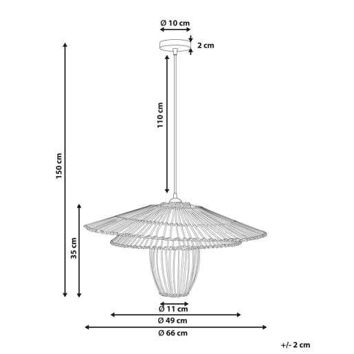 Candeeiro suspenso BOTIJAS Rattan Natural Candeeiro suspenso BOTIJAS Rattan Natural