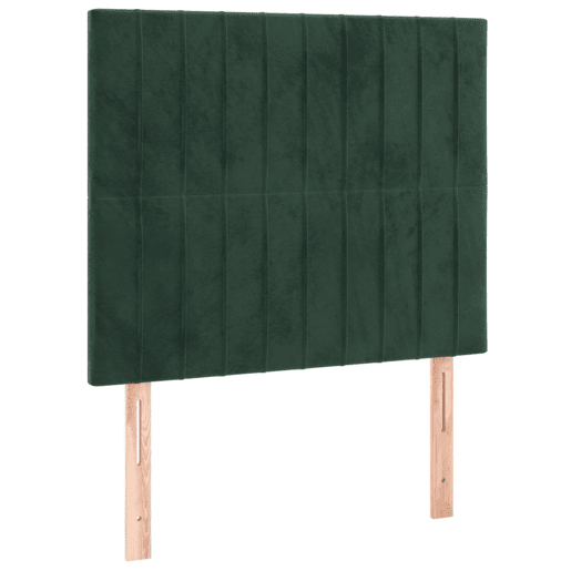 vidaXL Cabeceira de cama c LED veludo 90x5x118128 cm verde-escuro vidaXL Cabeceira de cama c LED veludo 90x5x118128 cm verde-escuro