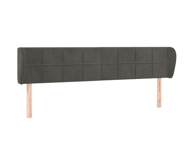 Vidaxl cabecero de terciopelo gris oscuro 183x23x78/88 cm