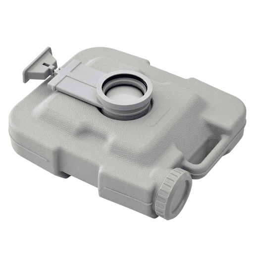 HOMCOM Sanita Portátil WC Portátil com 2 Depósitos de 10L Suporta até 200 kg Sanita para Exterior Campismo Caminhadas 36x42x30 cm Cinzento