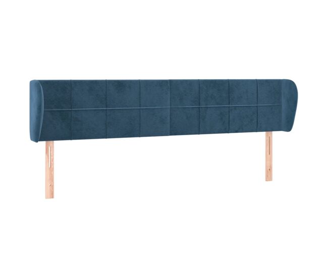Vidaxl cabecero de terciopelo azul oscuro 183x23x78/88 cm