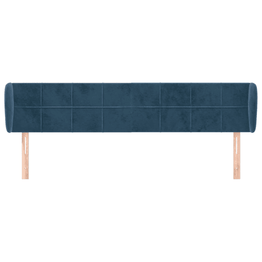 vidaXL Cabeceira de cama c abas veludo 183x23x7888cm azul-escuro vidaXL Cabeceira de cama c abas veludo 183x23x7888cm azul-escuro