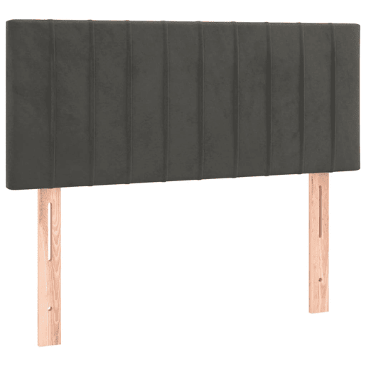 vidaXL Cabeceira de cama cluzes LED veludo 100x5x7888cm cinza-escuro vidaXL Cabeceira de cama cluzes LED veludo 100x5x7888cm cinza-escuro