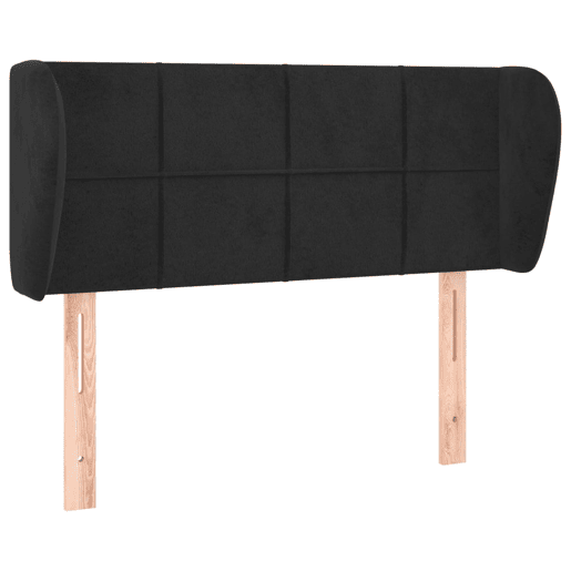 vidaXL Cabeceira de cama c abas veludo 83x23x7888 cm preto