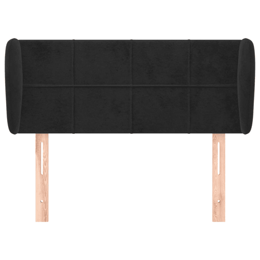 vidaXL Cabeceira de cama c abas veludo 83x23x7888 cm preto
