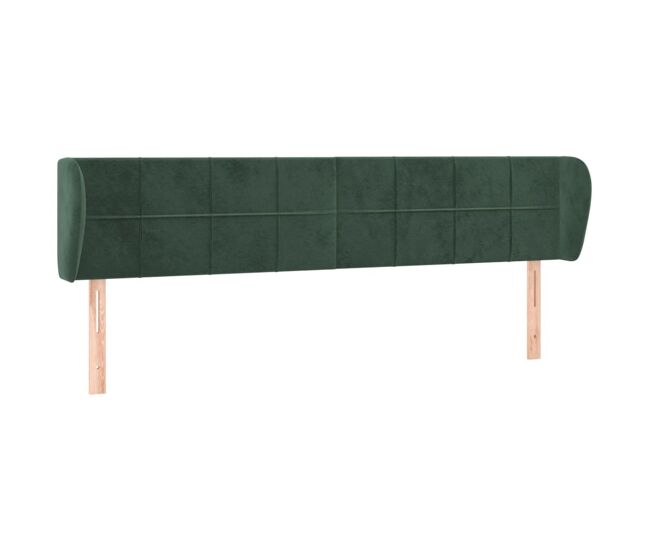 Vidaxl cabecero de terciopelo verde oscuro 163x23x78/88 cm