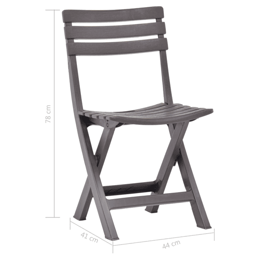 vidaXL Cadeiras de jardim dobráveis 2 pcs plástico moca