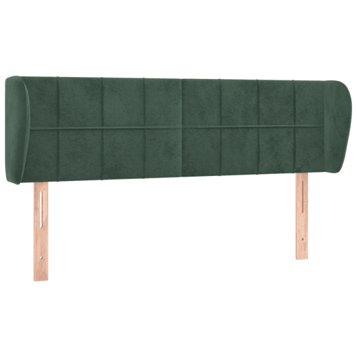 vidaXL Cabeceira de cama c abas veludo 147x23x7888cm verde-escuro vidaXL Cabeceira de cama c abas veludo 147x23x7888cm verde-escuro