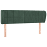 vidaXL Cabeceira de cama c abas veludo 147x23x7888cm verde-escuro
