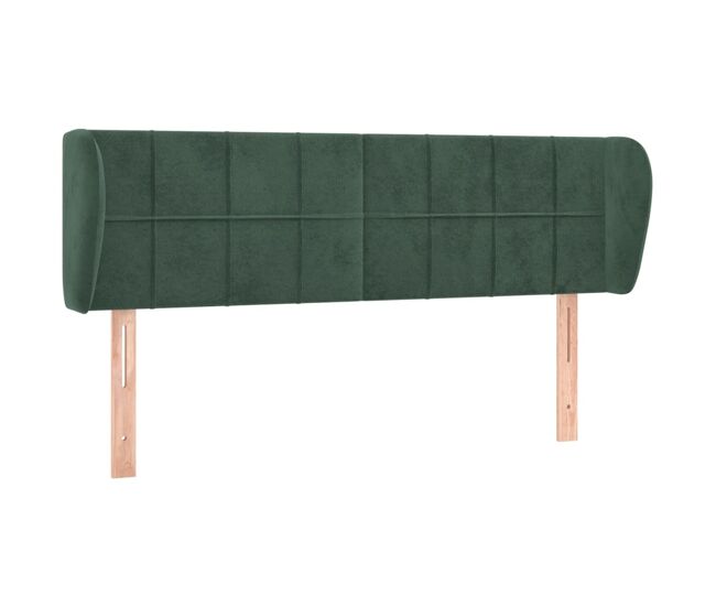 Vidaxl cabecero de terciopelo verde oscuro 147x23x78/88 cm