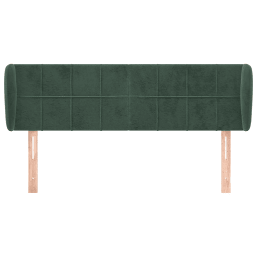 vidaXL Cabeceira de cama c abas veludo 147x23x7888cm verde-escuro vidaXL Cabeceira de cama c abas veludo 147x23x7888cm verde-escuro