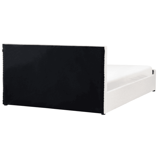 Cama baú Bouclé ROCHEFORT 180 x 200 cm Branco creme