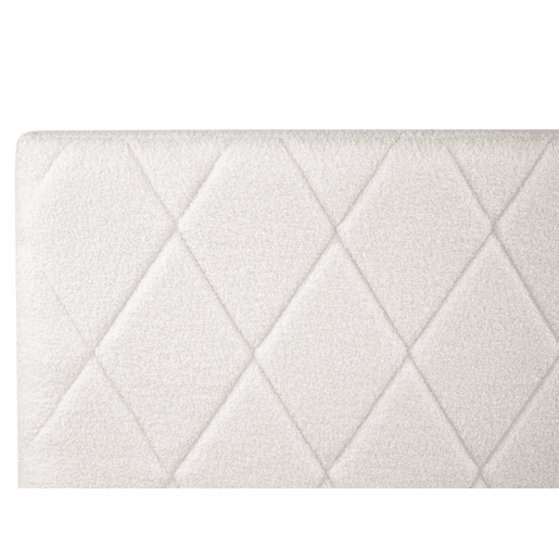 Cama baú Bouclé ROCHEFORT 180 x 200 cm Branco creme