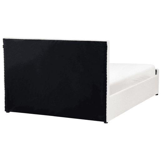 Cama baú Bouclé ROCHEFORT 140 x 200 cm Branco creme