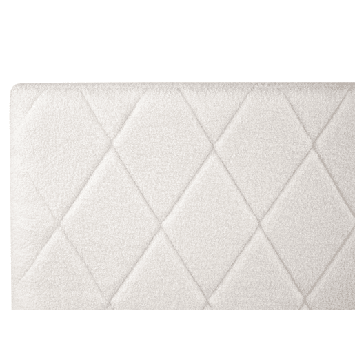 Cama baú Bouclé ROCHEFORT 140 x 200 cm Branco creme