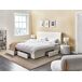 Beliani Cama con cajones Bouclé SOUTRIN 191x218 Beliani Cama con cajones Bouclé SOUTRIN 191x218 Crema
