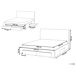 Beliani Cama con cajones Bouclé SOUTRIN 191x218 Beliani Cama con cajones Bouclé SOUTRIN 191x218 Crema