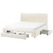 Beliani Cama con cajones Bouclé SOUTRIN 191x218 Beliani Cama con cajones Bouclé SOUTRIN 191x218 Crema
