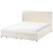 Beliani Cama con cajones Bouclé SOUTRIN 191x218 Beliani Cama con cajones Bouclé SOUTRIN 191x218 Crema
