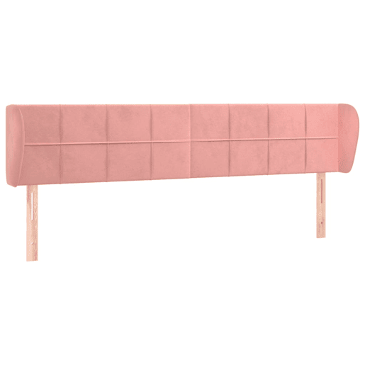 vidaXL Cabeceira de cama c abas veludo 203x23x7888 cm rosa vidaXL Cabeceira de cama c abas veludo 203x23x7888 cm rosa