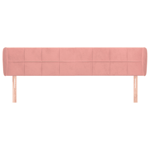 vidaXL Cabeceira de cama c abas veludo 203x23x7888 cm rosa vidaXL Cabeceira de cama c abas veludo 203x23x7888 cm rosa