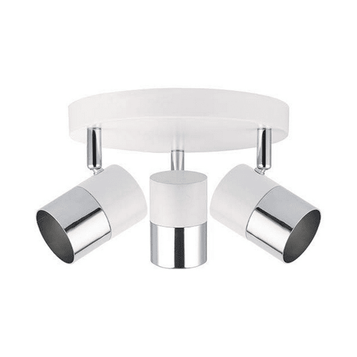 Candeeiro de teto EDM 32013 Moon Metal Metal  Cristal 50 W 20 x 7,6 x 12,6 cm Branco