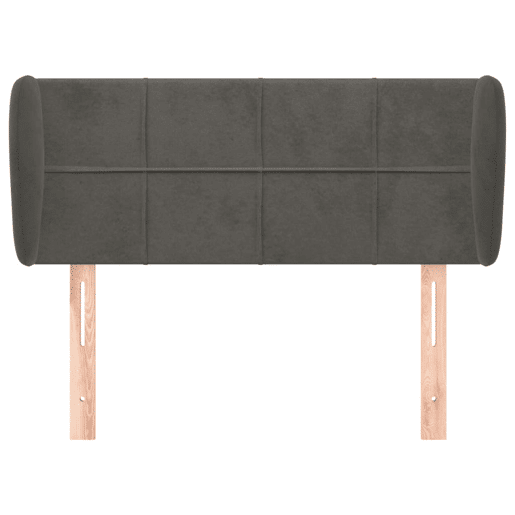 vidaXL Cabeceira de cama c abas veludo 93x23x7888 cm cinzento-escuro vidaXL Cabeceira de cama c abas veludo 93x23x7888 cm cinzento-escuro