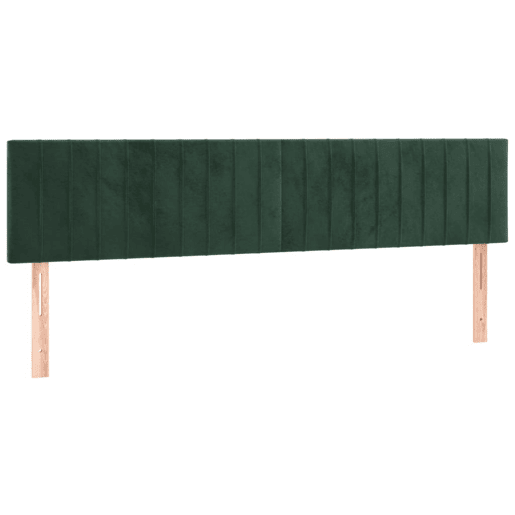 vidaXL Cabeceira de cama cluzes LED veludo 180x5x7888cm verde-escuro vidaXL Cabeceira de cama cluzes LED veludo 180x5x7888cm verde-escuro
