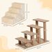 Escalera para Perro Aglomerado de Madera, Poliéster PawHut Escalera para Perro Aglomerado de Madera, Poliéster PawHut Crudo