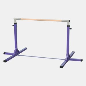 HOMCOM Barra de Ginástica para Crianças acima de 3 Anos Barra de Treino com Altura Ajustável 92-150 cm Barra Horizontal de Ginástica Carga 75 kg 194x121x150 cm Roxo