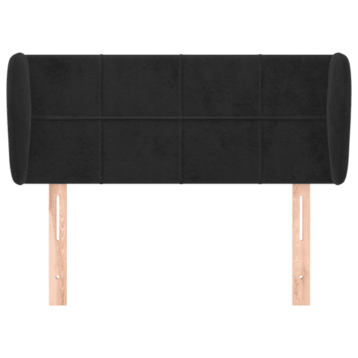 vidaXL Cabeceira de cama c abas veludo 93x23x7888 cm preto