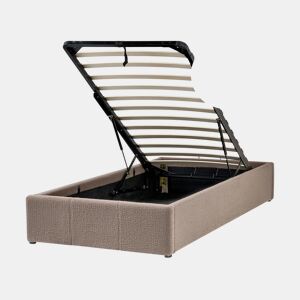 Cama baú sem cabeceira Bouclé DINAN 90 x 200 cm Taupe