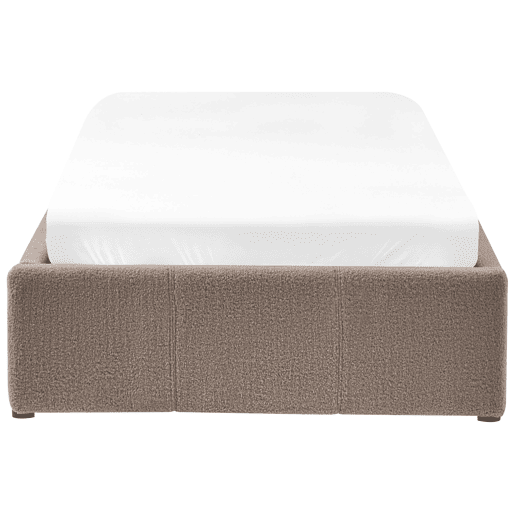 Cama baú sem cabeceira Bouclé DINAN 90 x 200 cm Taupe